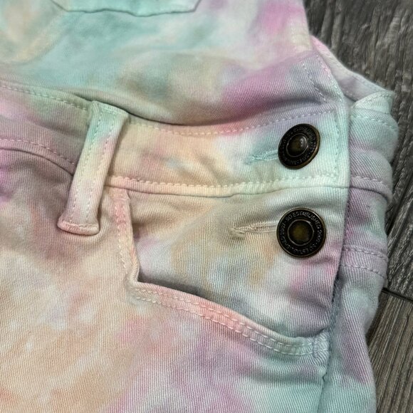 SO Brand Girl's Tie Dye Short Overalls, Size 10 - Picture 3 of 6